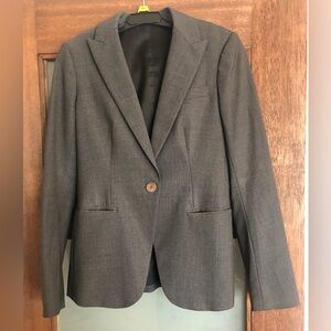 Theory Gray Blazer Single Button Abel Taylor